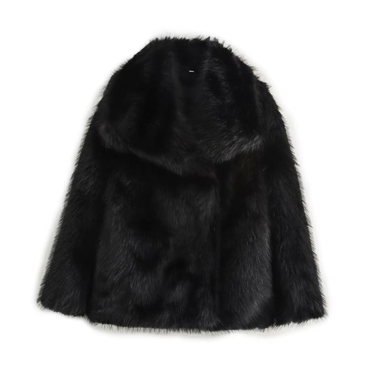Trendy Felljacke mit Kragen